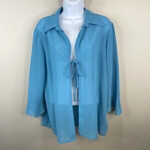 Giorgio Fiorlini Vintage Topper Jacket Large Elegant Bow Tie Layering Colorful